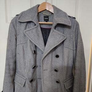 Express Gray Trench Coat Womens Medium